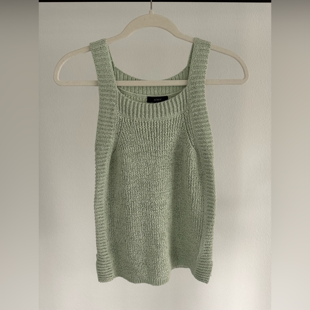 J. Crew Knit Sweater Tank Top, Sage XS